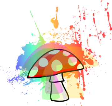 Psilocybin Mushroom Lysergic Acid Diethylamide Psychedelic - Transparent Mushroom Clip Art (360x340)