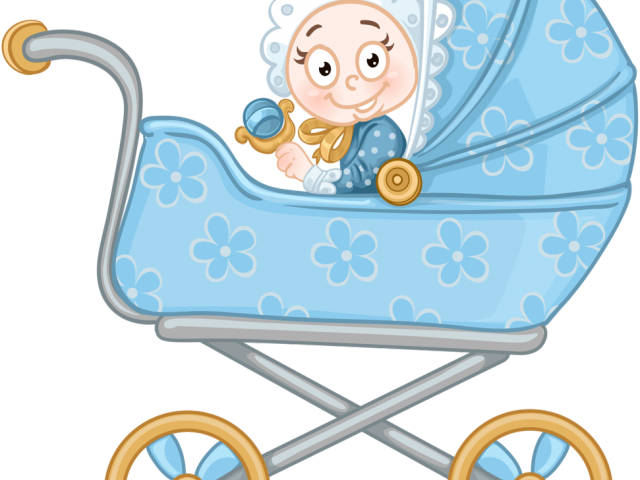 Orange Clipart Baby Carriage - Детский Альбом (640x480)