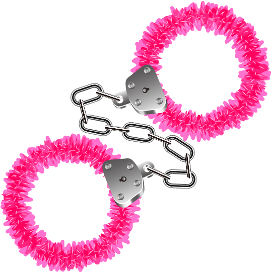 Cute Cartoon Red Handcuffs 668*672 Transprent Png Free - Furry Handcuffs Png (668x672)