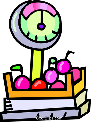 Produce Being Weighed Royalty Free Vector Clip Art - Carrying Cost (361x480)