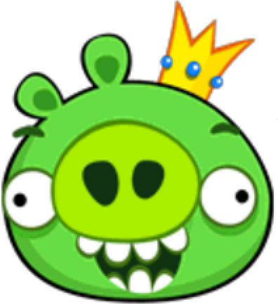 Fancy Clipart Zombie Image The King Pig Angry Birds - King Pig From Angry Birds (396x434)
