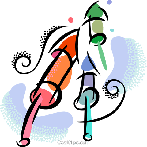 Fire Works Royalty Free Vector Clip Art Illustration - Feuerwerk Rakete Png (480x479)
