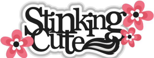 Skunk Clipart Svg - Cute Title (640x480)