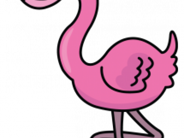 Flamingo Clipart Easy Cartoon - Flamingo Transparent Cartoon (640x480)