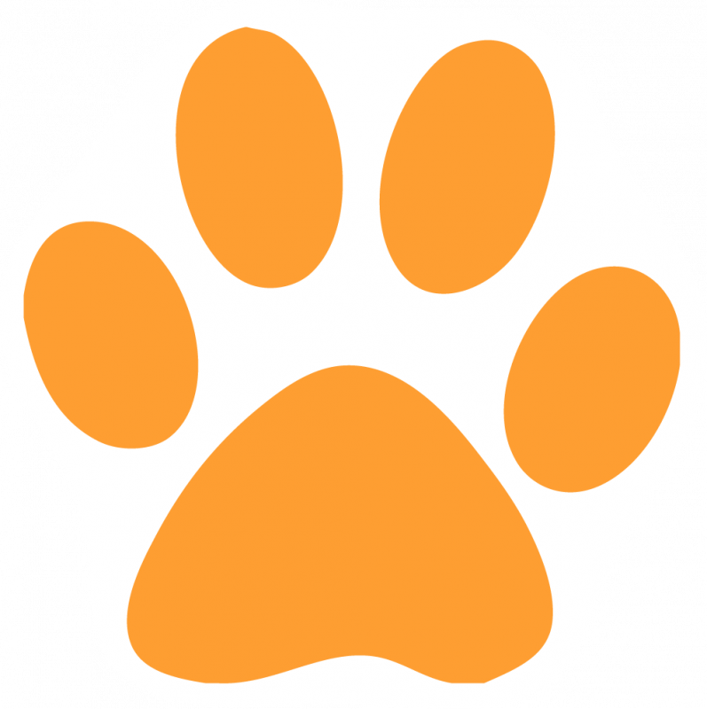 Purple Cat Paw Print Clipart Cat Dog Puppy - Purple Cat Paw Print Clipart Cat Dog Puppy (797x800)