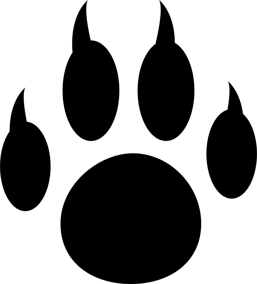 Pet Paw With Nails Comments - Dấu Chân Chó Logo (886x980)