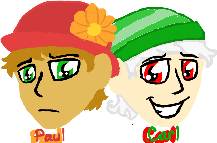 And Paul As Humans - Cartoon (750x500)