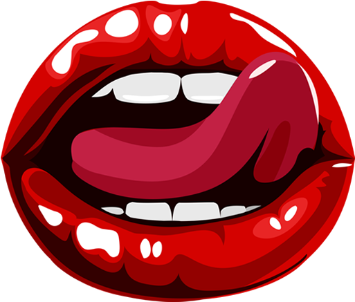 Licking Lips Clipart (512x512)