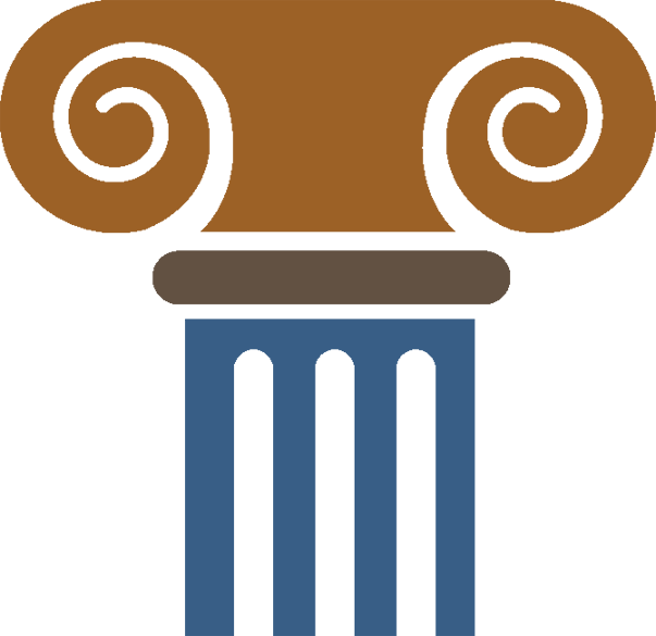 Column Icon - Orange Pillar Icon (603x585)