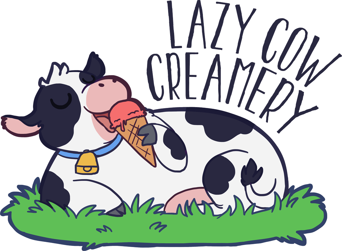 Picture Black And White Stock Crazy Cow Clipart - Lazy Cow Creamery Cookeville (1200x881)