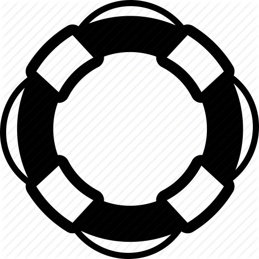 Download Life Preserver Icon Black And White Clipart - Lifeguard Icon (512x512)
