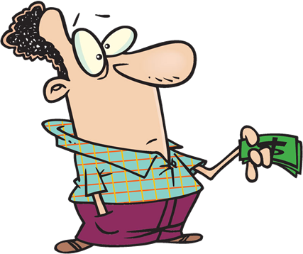 Coorg Packages Booking Tariff In Coorg - Man Paying Money Cartoon (427x358)