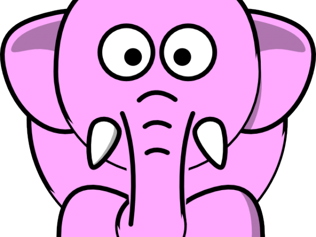 Elephant Clipart Pink - Clipart Black And White Elephant (640x480)
