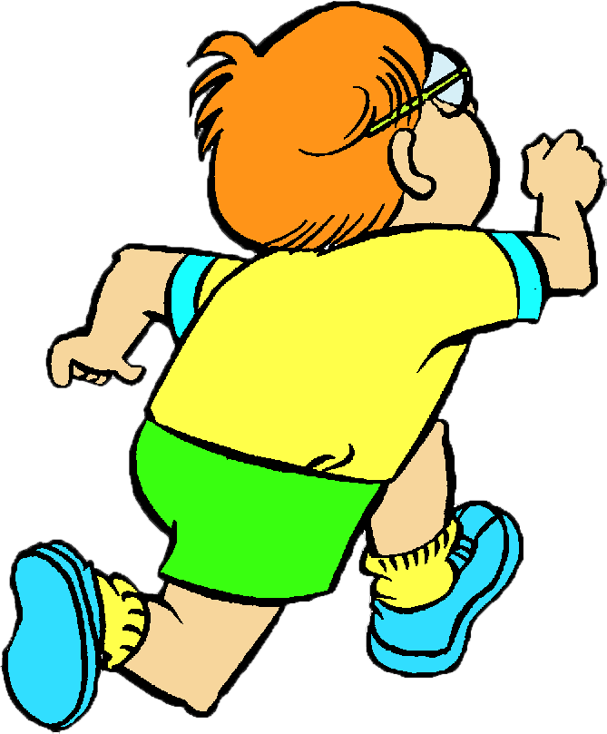 Clipart Child Runner - Kids Running Away Clipart (669x809)