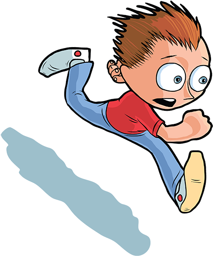 Boy Running Png - Cartoon Boy Running Png (450x542)