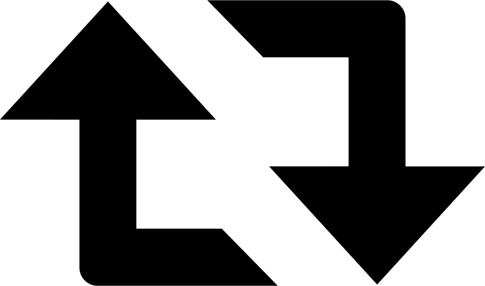 Clip Transparent Stock Retweet Arrows Couple Symbol - Repost Png (980x578)