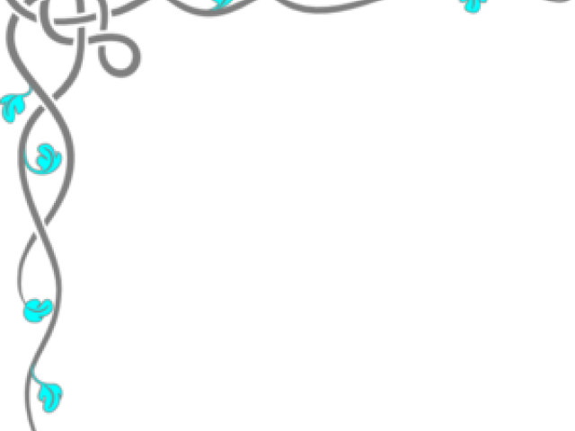 Flourish Clipart Single Line - Simple Border Side Design (640x480)