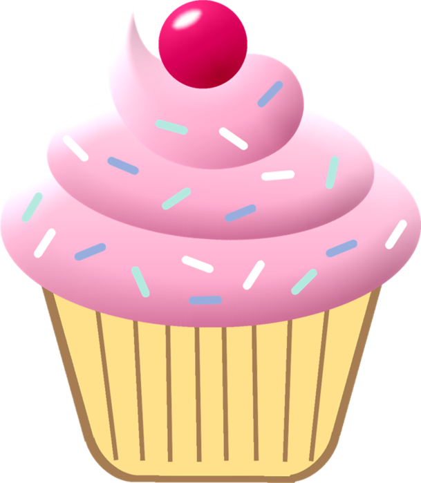 Cupcake Sprinkles Clip Art - Desenho De Cupcake Colorido Para Imprimir (609x699)