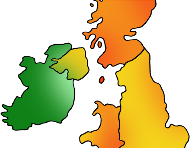 United Kingdom Clipart Png - Great Britain Map Blank (640x480)