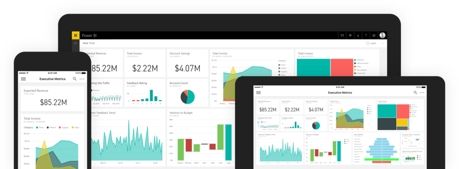 Download Power Bı Clipart Power Bi Business Intelligence - Power Bi (900x331)