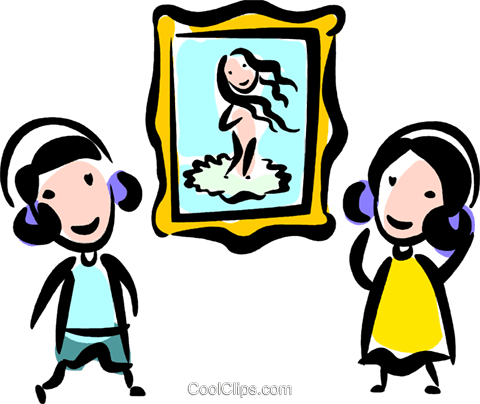 Art Dealers And Auction Houses Royalty Free Vector - People At Museum Clipart (480x404)