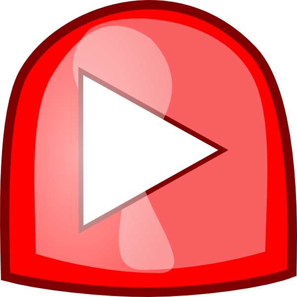 Play Button Clipart Red - Clip Art (600x599)