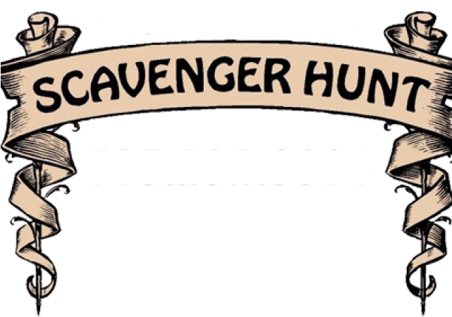 Magnifying Clipart Scavenger Hunt - Blank Scroll Template With Flowers (640x480)