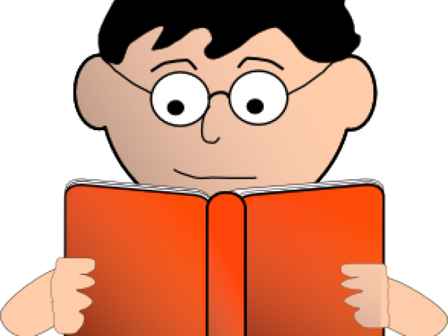 Red Eyes Clipart Boy - Reading Clipart (640x480)