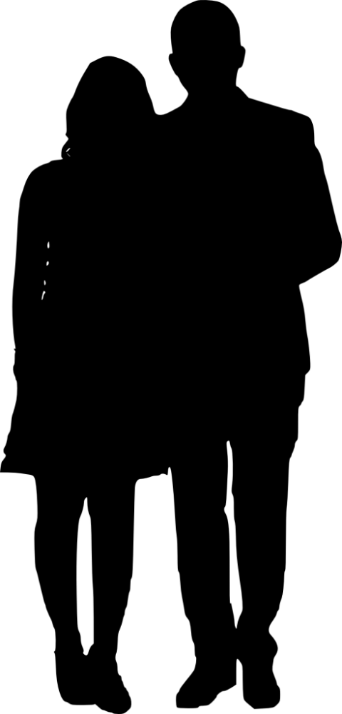 Jpg Black And White Stock Couple Clipart Silhouette - Couple Silhouette Transparent Background (480x1000)