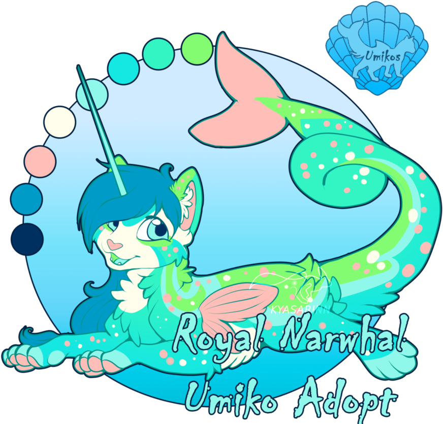 Narwhal Clipart Chocolate - Digital Art (894x894)