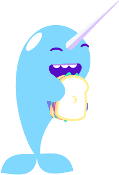 Narwhal Life Messages Sticker-8 - Narwhal (400x400)