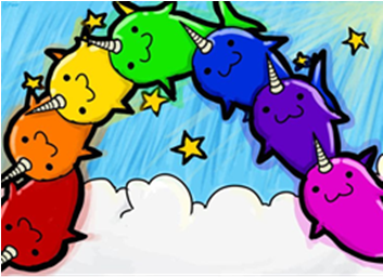 Jpg Library Download Rainbow Narwhals Roblox - Rainbow Narwhal (352x352)