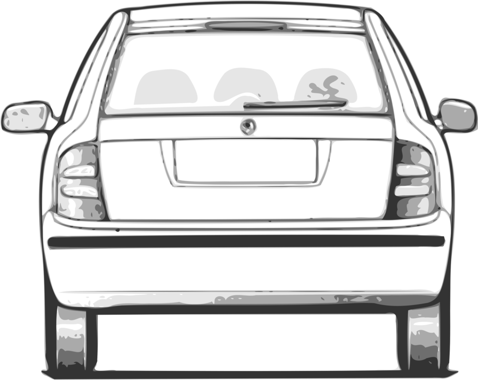 All Photo Png Clipart - Car From Behind Drawing (943x750)