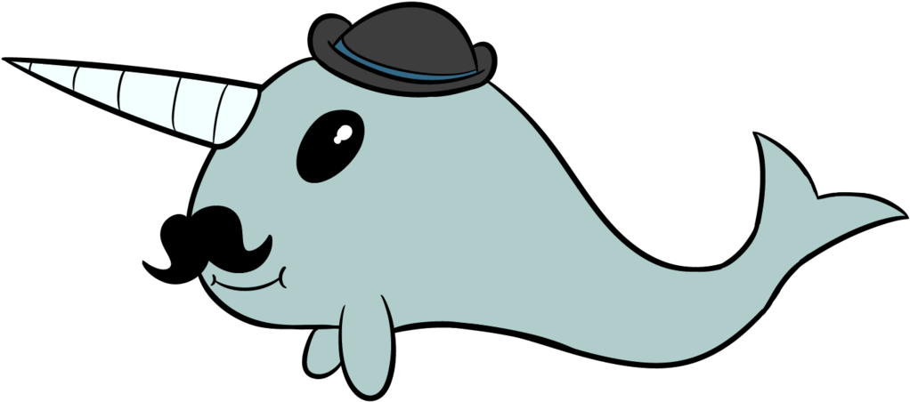 Narwhal Svg Silhouette - Download (1024x499)