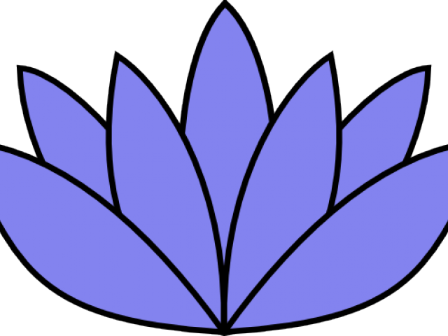 Blue Flower Clipart Lotus - Flower To Draw Easy (640x480)