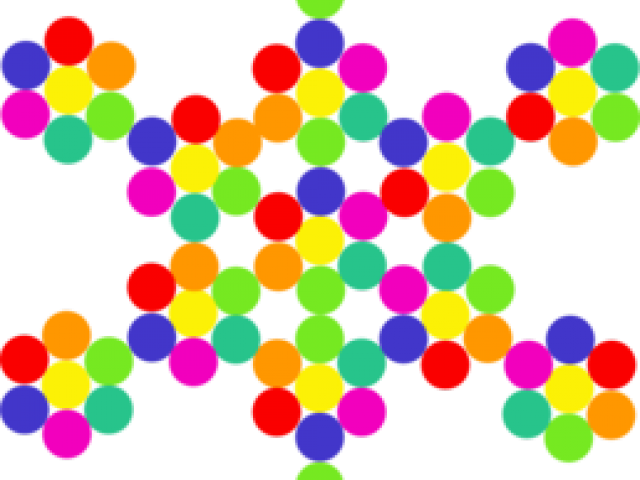 Snowflake Clipart Medium - Colored Snowflakes Transparent (640x480)