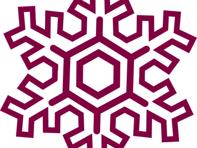 Snowflake Clipart Burgundy - Red Snowflake Transparent Background (640x480)