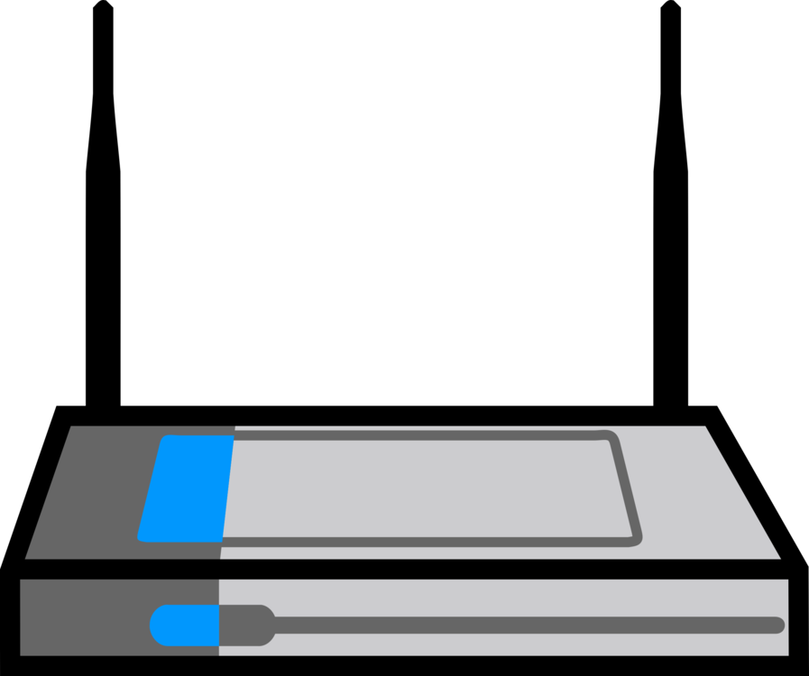 Wireless Router Computer Network Wi-fi Download - Wireless Router Clip Art (897x750)