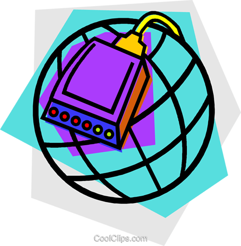 Modem With Globe Design Royalty Free Vector Clip Art - Modem With Globe Design Royalty Free Vector Clip Art (471x480)
