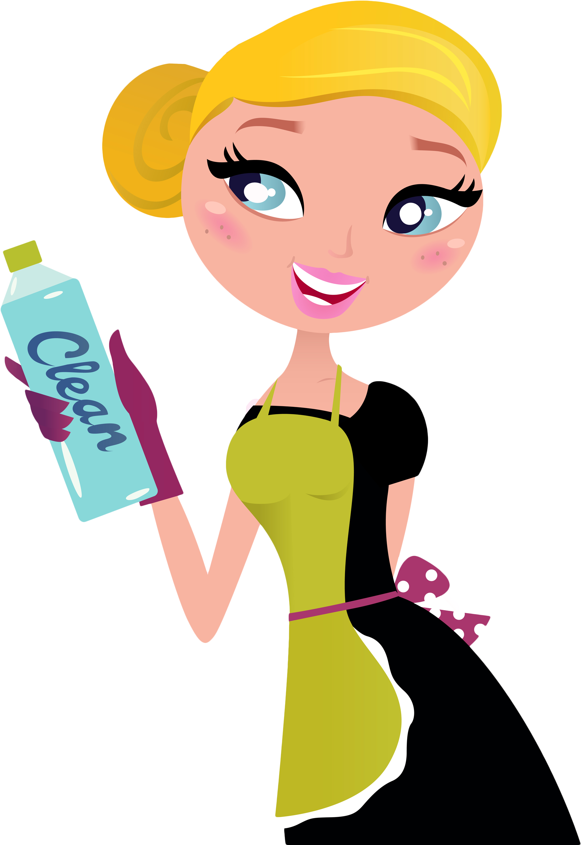 Trust Clipart Loyal Person - Cartoon Cleaning Lady (1983x2748)