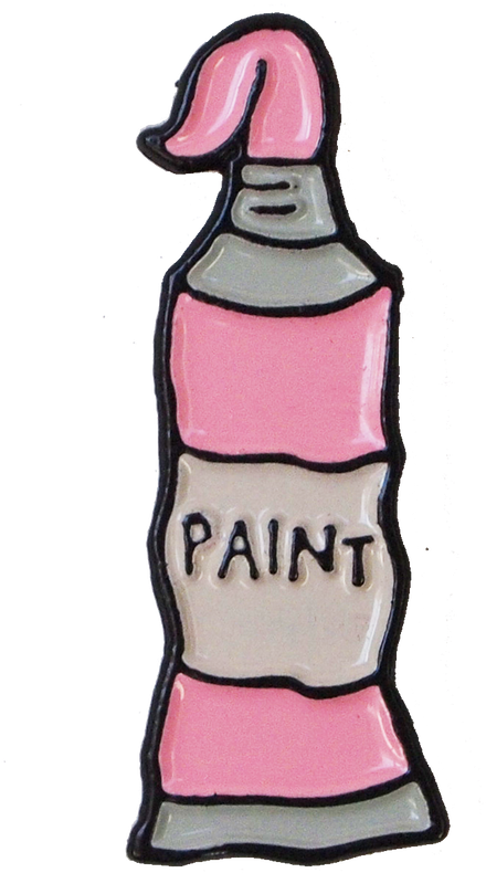 Pink Paint Enamel Pin - Enamel Painted Pin (574x1000)