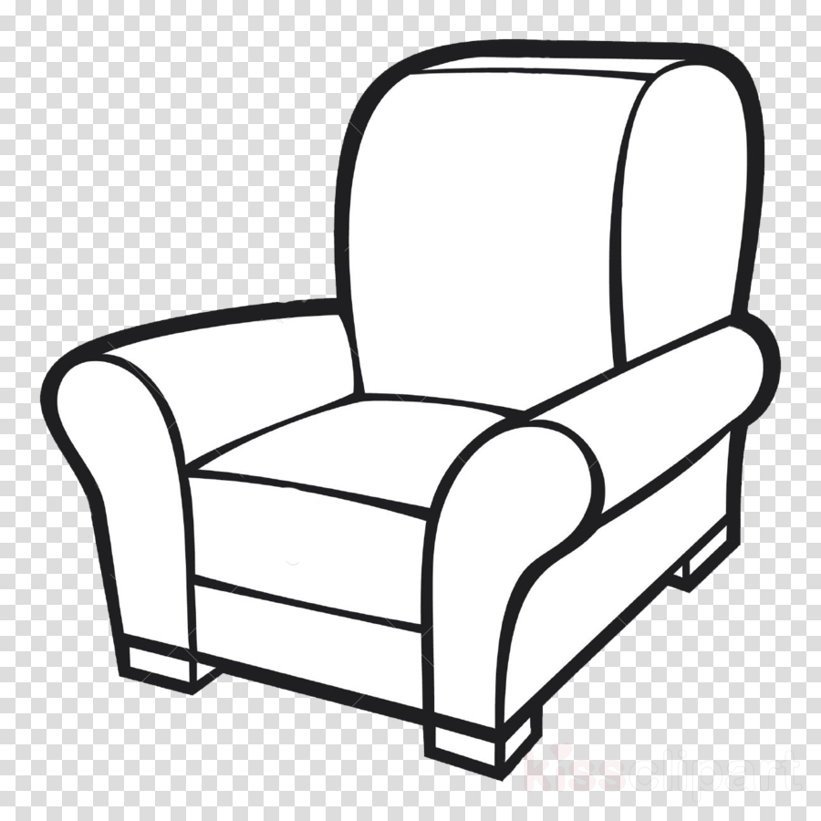 Download Sofa Clip Art Black And White Clipart Couch - Armchair Clipart Black And White (900x900)