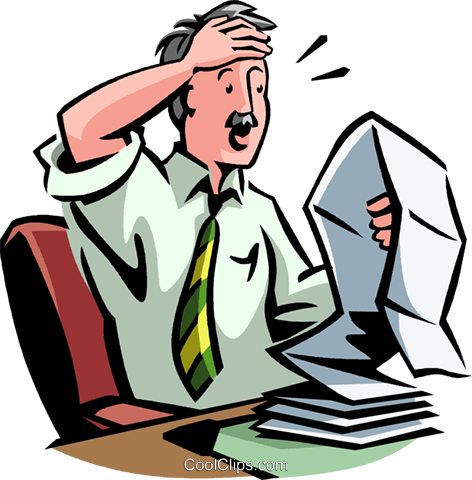 Stressed Office People Clipart 89270 - Paperwork Clipart Png (472x480)