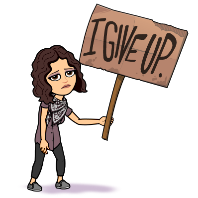 Lose Your Stress 'write' Away - Bitmoji Brown Hair Girl (398x398)