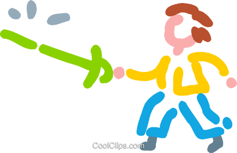 Fencer Ready For Competition Royalty Free Vector Clip - Fencer Ready For Competition Royalty Free Vector Clip (480x310)