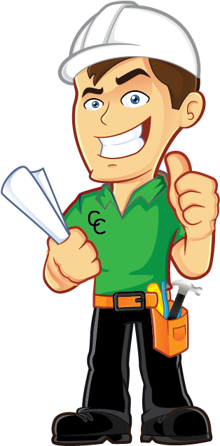 Contractor Clipart Construction Company - Construction Manager Cartoon (486x694)