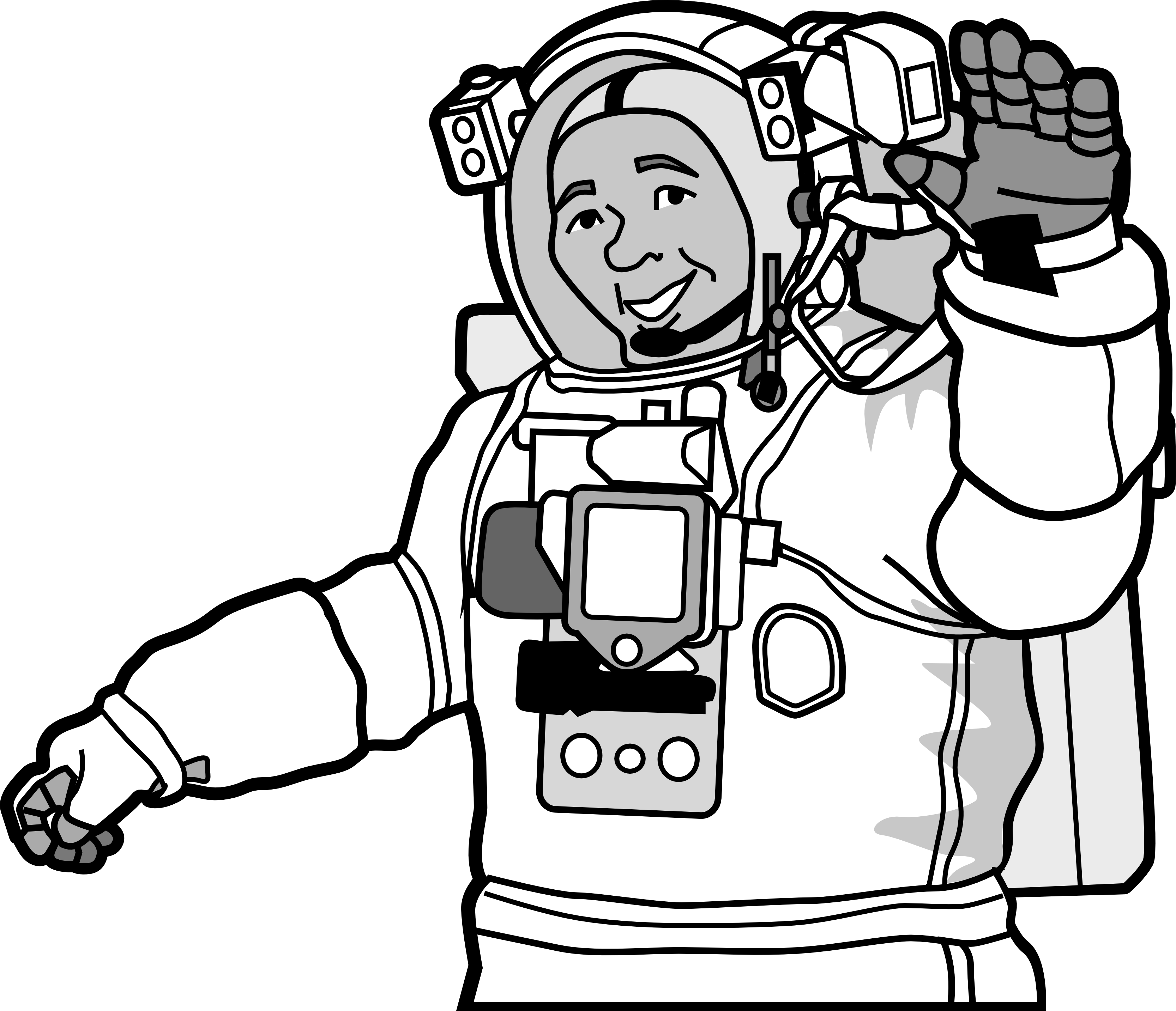 Spaceship Clipart Space Exploration - Astronaut Outline (3333x2867)