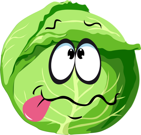 Cartoon Légume - Капуста Смайлик (470x450)