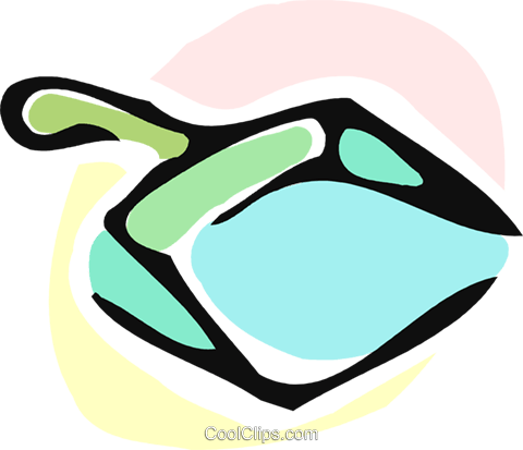 Dust Pans Royalty Free Vector Clip Art Illustration - Frying Pan (480x413)