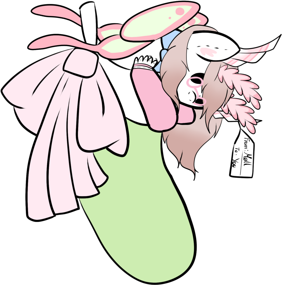 Otpl, Christmas Stocking, Mothpony, Oc, Oc Only, Oc - Cartoon (979x1024)
